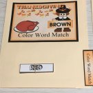 Thanksgiving - 5 File Folder Set  - Activity Set - Teaching -