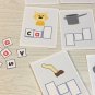 CVC Words Phoneme Frames Card Set & Movable Letter Tiles - LAMINATED