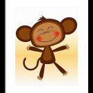 Monkey - Art Print Home Decor Wall Art -  (frame not included)