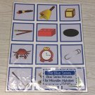The Blue Series  -  Pictures For Movable Alphabet Montessori