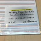 Writing Paper for Kids - High Contrast Paper - 11X 8.5 in, 20lb, 25 sheets Writing Paper for Kids - High Contrast Paper - 11X 8.5 in, 20lb, 25 sheets