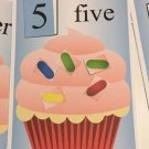 Party Cupcakes Learning Center- Math Mats Counting 0 To 10 - Laminated Mats
