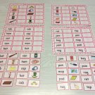 The Pink Series - Complete - Vowel Set - Laminated Mats And Card Sets Montessori