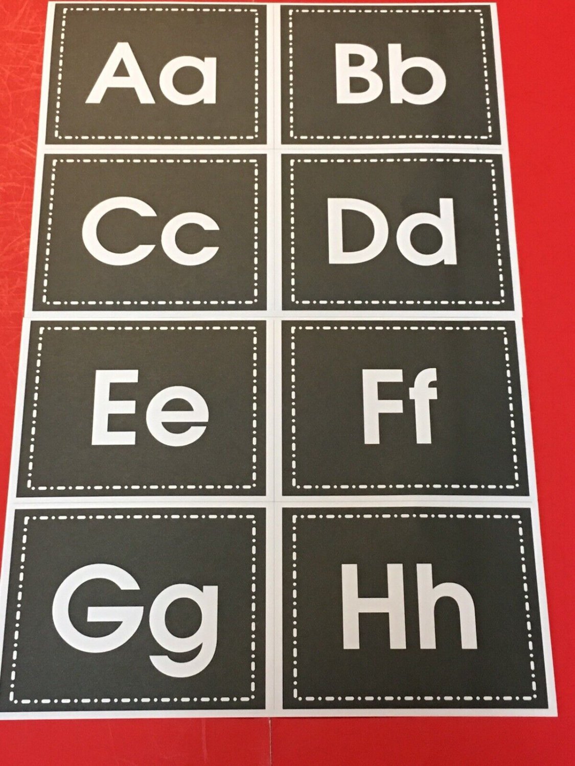 Learning Center Kit- Alphabets And Numbers 1 - 10 Laminated Cards - Large Set #