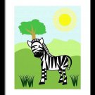 Baby’s Zoo Zebra - Art Print Home Decor Wall Art -  (frame not included)