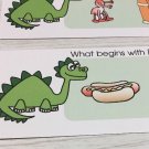 Phonics Dd - What Begins With Dd - Laminated Activity Set - Teaching Supplies