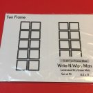 (Set of three ) 0 - 20 Ten Frame Mat - Laminated Dry Erase Mats