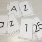 Numbers & Letters (Upper And Lower Case)  Flash card Set  - 78 Cards. 5.5x8.5