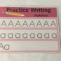 Alphabet Writing Practice Sheet - 26 Laminated Activity Cards - 8.5x11 Preschool
