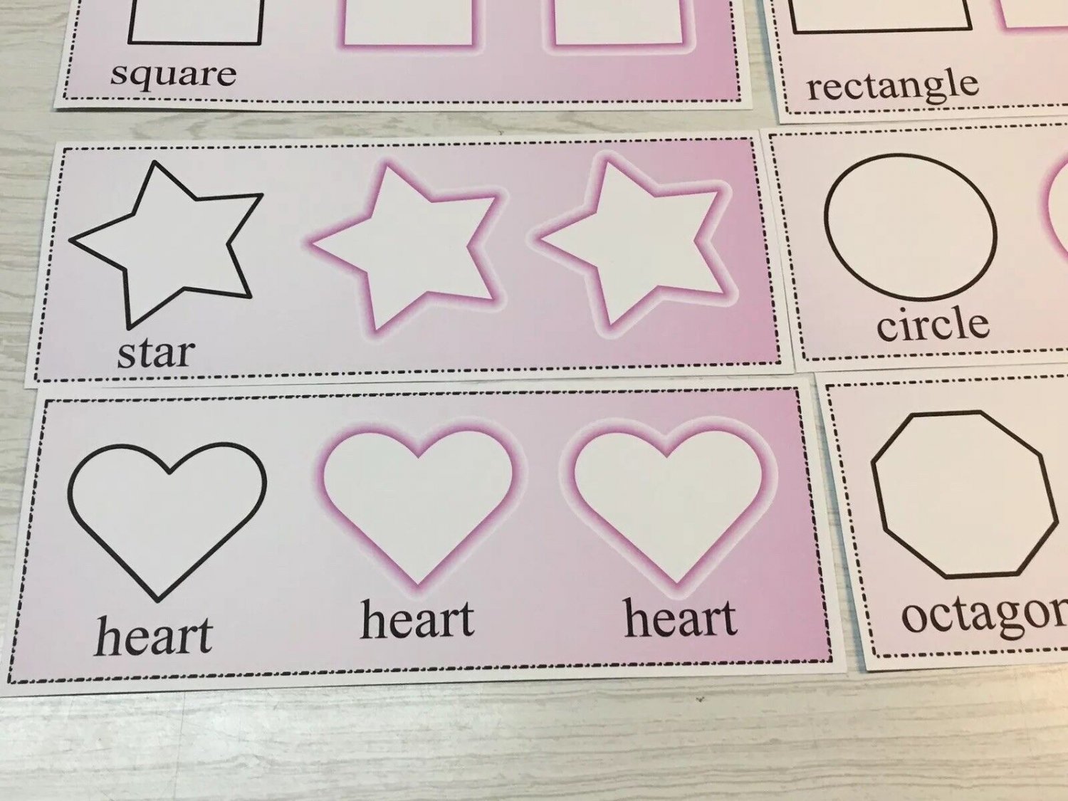 Wipe N Write Shape Trace Cards - Laminated Card - Pre-school- Kindergarten