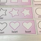 Wipe N Write Shape Trace Cards - Laminated Card - Pre-school- Kindergarten
