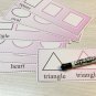 Wipe N Write Shape Trace Cards - Laminated Card - Pre-school- Kindergarten