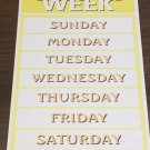 Days of the Week - 13 x 19 - Educational poster for Kindergarten or Preschool