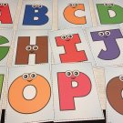 Set of 10 | 26 cards - Full color Alphabet People cards- Pre school Kindergarten