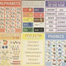 6 Educational posters for Kindergarten or Preschool 13X19  Set A  EXTRA LARGE