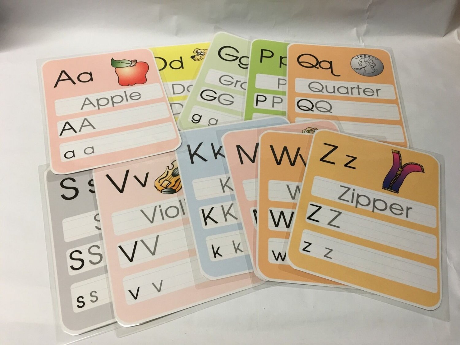 Wipe N Write Alphabet Cards - 13 Laminated Card - Pre-school- Kindergarten