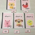 Interactive Learning Books for Children - Short Vowel Set w/60 Laminated Cards Interactive Learning Books for Children - Short Vowel Set w/60 Laminated Cards