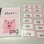 Interactive Learning Books for Children - Short Vowel Set w/60 Laminated Cards