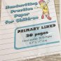Primary Lined - Handwriting Practice Paper For Children - 30 Sheets