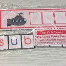 The Pink Series - Picture Strips with Movable Letters Montessori
