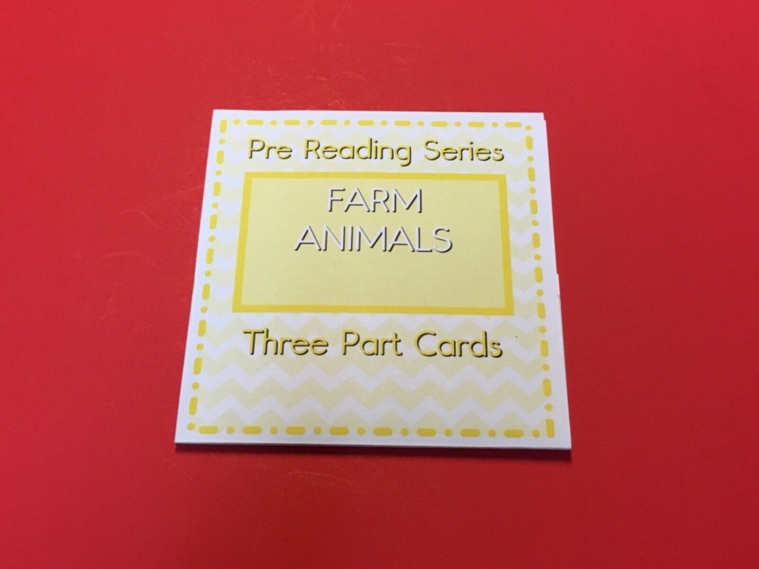 Montessori - Pre-Reading Series - Three Part Cards And Folio - Farm Animals