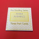 Montessori - Pre-Reading Series - Three Part Cards And Folio - Farm Animals