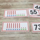 Counting Place Value 2 Digit - 20 Activity Mats & 20 Number Cards - Math Center
