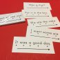 Sight Words Sentence Reading Cards. 30 cards - Preschool  LAMINATED