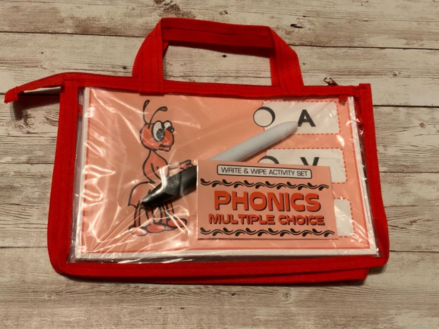 Write & Wipe Activity Set - Phonics Multiple Choice  - Learning Center