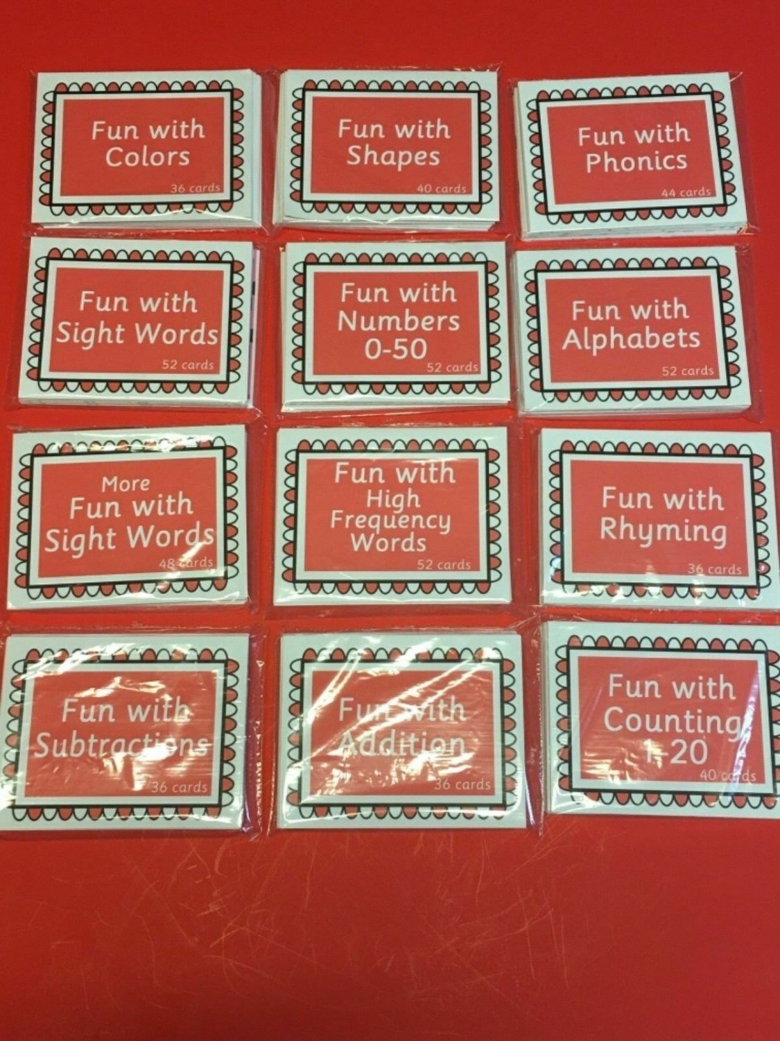 Preschool Learning Flash Card bundle ( 12 decks ) NEW