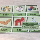 The Green Series - Pictures & Words 84 - (Three Part Card)  Laminated Montessori