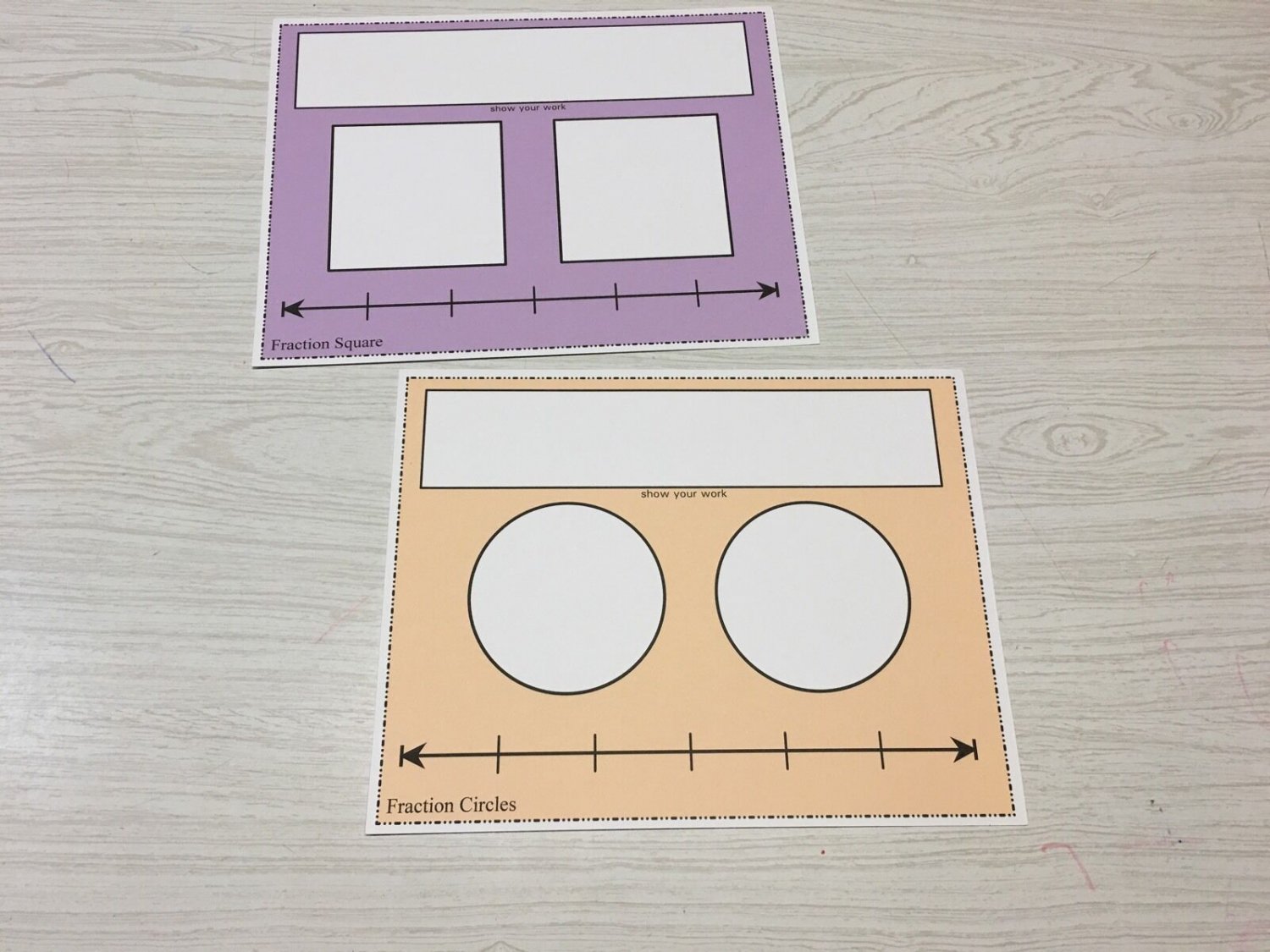 Write-On/Wipe-Off Fraction Circle And Square Math Mats (20) Classroom.set