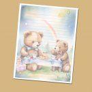 The TeddyBear Picnic- Lined Stationery Paper (25 Sheets)  8.5 x 11 Premium Paper