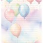 Balloon Design - Lined Stationery Paper (25 Sheets) 8.5 x 11 Premium Paper
