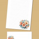Bouquet - Stationery Set - Lined Writing Paper and Envelopes