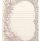 Ornate Vintage Paper- Lined Stationery Paper (25 Sheets)  8.5 x 11 Premium Paper