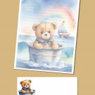 Sailor Bear at Sea - Stationery Set - Lined Writing Paper and Envelopes