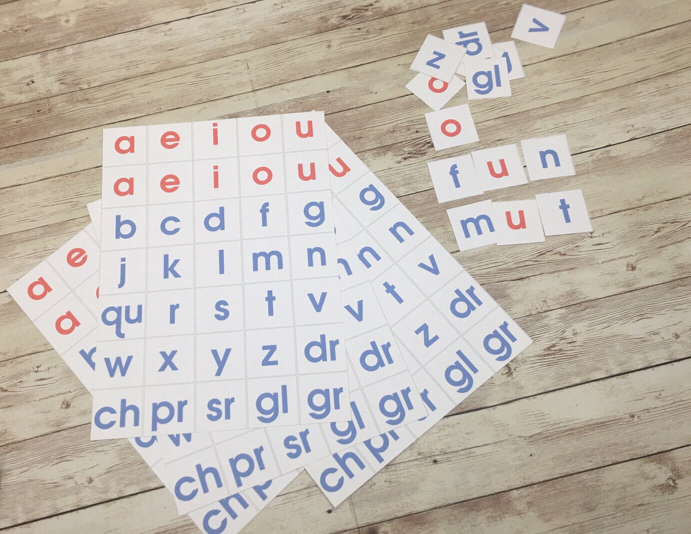 [Set Of 8] Phonics - Letter / Phonemic Sound Tiles Word Building Set