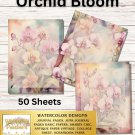 Orchid Bloom Stationery Set - Watercolor Design - Writing Papers 50 Sheets Orchid Bloom Stationery Set - Watercolor Design - Writing Papers 50 Sheets