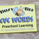 Busy Bee Preschool Learning - 52 Educational Flash Cards -CVC Words