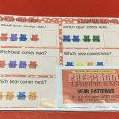 Bear Counters Pattern - Set of 6 Learning Mats / Cards - Laminated Activity