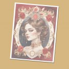 Victorian Elegance - Lined Stationery Paper (25 Sheets)  8.5 x 11 Premium Paper