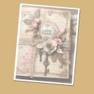 Pink Rose Set- Lined Stationery Paper (25 Sheets)  8.5 x 11 Premium Paper