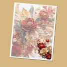 Elegant Rose - Lined Stationery Paper (25 Sheets)  8.5 x 11 Premium Paper