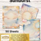 Sunburst - 60 Sheets Stationery - 10 Scenic Watercolor Styles - Writing Paper