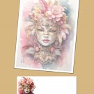 Masquerade design - Stationery Set - Lined Writing Paper and Envelopes