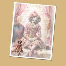 Clown Doll - Lined Stationery Paper (25 Sheets)  8.5 x 11 Premium Paper