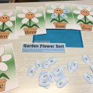 Garden Flower Sort Learning Center- Math Mats MATS - Laminated Mats