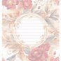 Rose Red And Gold -Lined Stationery Paper (25 Sheets) 8.5 x 11 Premium Paper