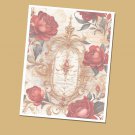 Red & Gold - Lined Stationery Paper (25 Sheets)  8.5 x 11 Premium Paper